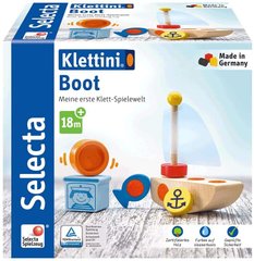Деревянная развивающая игрушка для малышей Selecta Klettini Boot Лодка на липучки (62078)