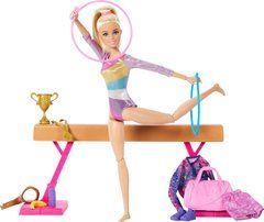 Игровой набор Barbie Gymnastics Гимнастка с баланс-бревном и аксессуарами (194735175895)