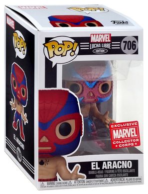 Фігурка Funko Pop! Marvel Lucha Libre #706 El Aracno Bobble-Head (Spider-Man) Vinyl Figure Людина-павук (53862)