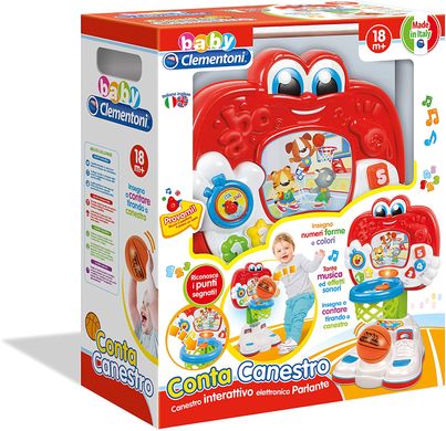 Развивающая игрушка Clementoni BABY CONTA CANEST Баскетбольная корзина англ. язык (17085)