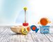 Дерев'яна розвиваюча іграшка для малюків Selecta Klettini Boot Лодка на липучки (62078)