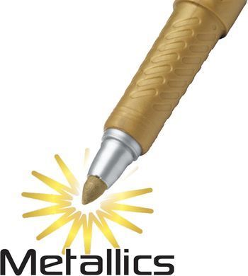 Набір перманентних маркерів BIC Intensity Metallic, Fine Point 8 шт | Металізовані кольори (GMPMP81)