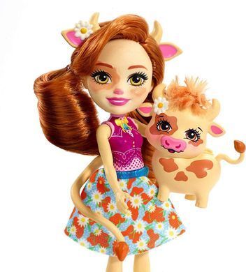 Кукла Enchantimals Cailey Cow Doll, and Curdle Коровка Кейли и Кардла (FXM77)