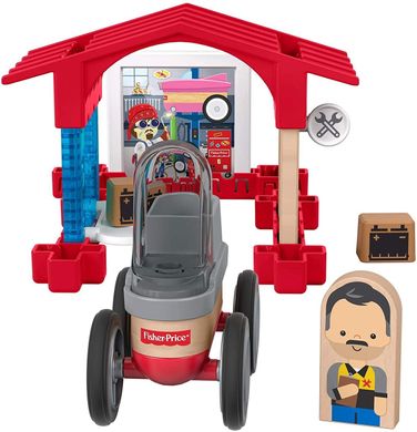 Деревяний конструктор Fisher-Price Wonder Makers Garage Гараж (GLM42)