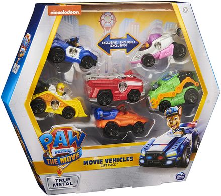 Игровой набор Spin Master Paw Patrol True Metal Movie Vehicles Gift Pack Щенячий патруль Тру Металл (6060428)