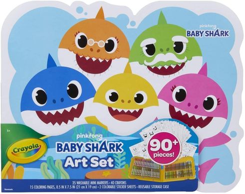 Набор для рисования Crayola Baby Shark Art Set, 90 шт. (04-1042)