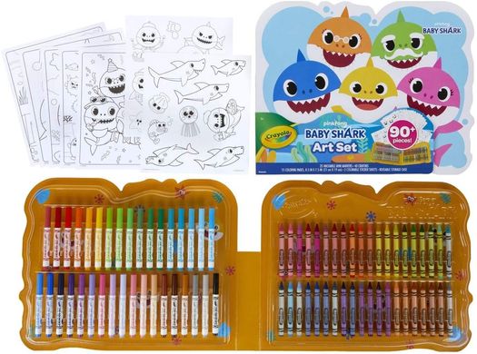 Набір для малювання Crayola Baby Shark Art Set, 90 шт. (04-1042)