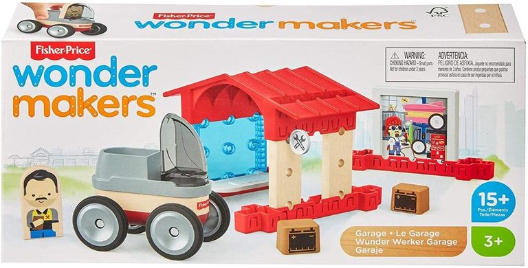 Деревяний конструктор Fisher-Price Wonder Makers Garage Гараж (GLM42)