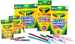 Набір для малювання Crayola 2 Crayon, Colored Pencils, Ultra Clean Washablе Markers (04-0366)