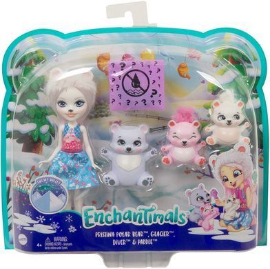 Ігровий набір Enchantimals Family, Pristina Polar Bear Сім'я Білої Ведмедиці Пристіни (GJX47)