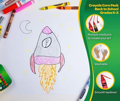 Набір для малювання Crayola 2 Crayon, Colored Pencils, Ultra Clean Washablе Markers (04-0366)