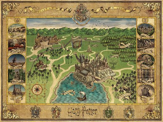 Пазл Ravensburger Hogwarts Map Гарри Поттер Карта Хогвартса 1500 шт. (16599)