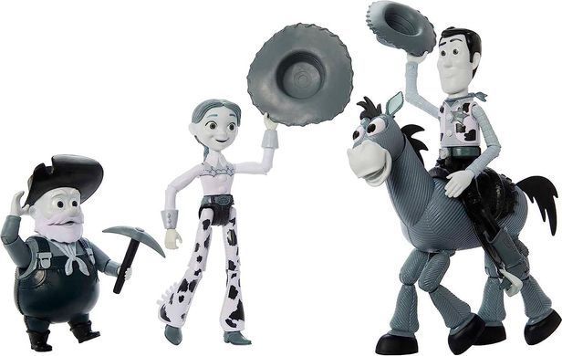 Игровой набор из 4 фигурок Disney Pixar Toy Story Woody, Jessie, Bullseye. Stinky Pete История игрушек (HNN47)