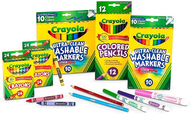 Набір для малювання Crayola 2 Crayon, Colored Pencils, Ultra Clean Washablе Markers (04-0366)