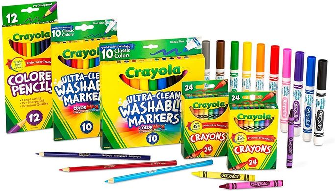 Набір для малювання Crayola 2 Crayon, Colored Pencils, Ultra Clean Washablе Markers (04-0366)