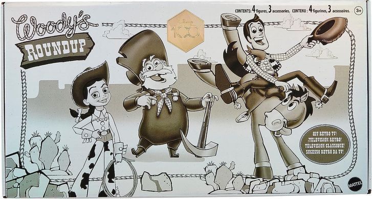 Игровой набор из 4 фигурок Disney Pixar Toy Story Woody, Jessie, Bullseye. Stinky Pete История игрушек (HNN47)