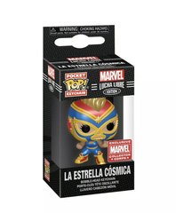 Брелок для ключей Funko Pocket Pop! Lucha Libre La Estrella Cosmica Bobble-Head Captain Marvel