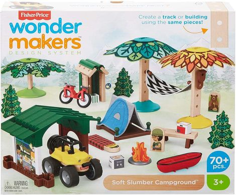 Деревянный конструктор Fisher-Price Wonder Makers Design System Soft Slumber Campground Кемпинг (GFJ10)