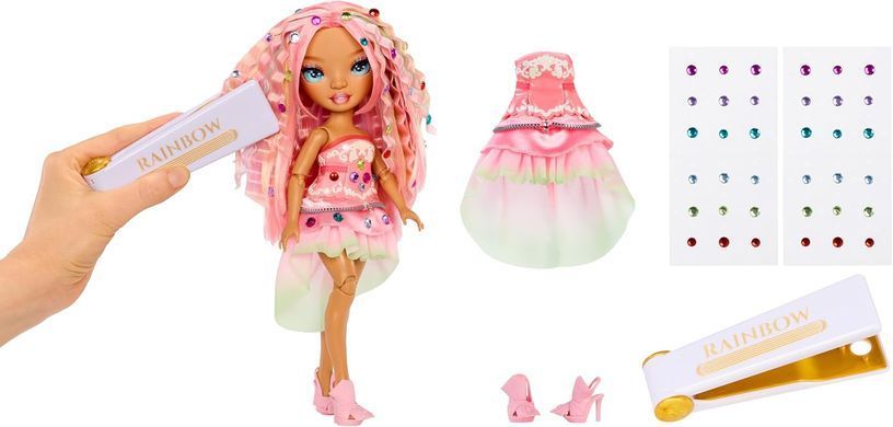 Кукла Rainbow High Be Dazzling Adeline Rose с инструментом для декора и блестками (597797)
