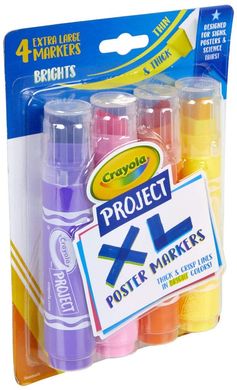 Набор постерных маркеров Crayola Projects XL Poster Markers 4 шт. (58-8358)