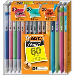 Набор механических карандашей BIC Mechanical Pencil Variety Pack, 0.5мм / 0.7мм / 0.9мм (WX7TG026-BLK)