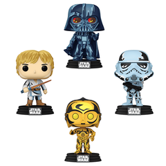 Набір фигурок 4 шт. Funko Pop! Star Wars - Darth Vader / Stormtrooper / C-3PO / Luke Skywalker (63198)