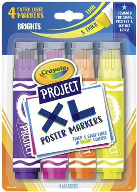 Набор постерных маркеров Crayola Projects XL Poster Markers 4 шт. (58-8358)