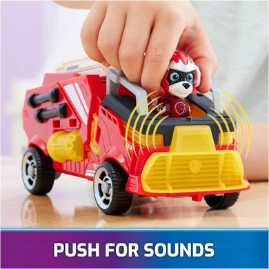 Ігровий набір Spin Master Paw Patrol The Mighty Movie Рятувальний автомобіль-трансформер з Маршалом (SM17776/6481) (6067482)