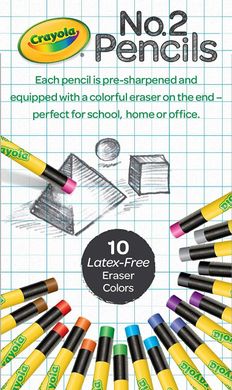 Набір олівців чорнографітних Crayola Presharpened Number 2 Pencil Classpack 12 штук НВ (071662620219)