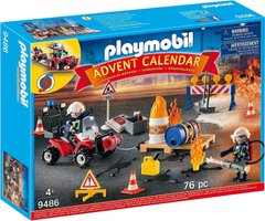 Конструктор Playmobil Advent Calendar Playmobil City Аction Пожарно-спасательные работы на строительной площадке (9486)