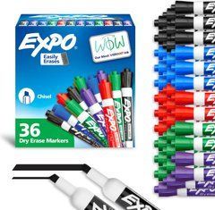 Набор маркеров для досок сухого стирания EXPO Low Odor Dry Erase Markers Цветные 36 шт (071641084599)