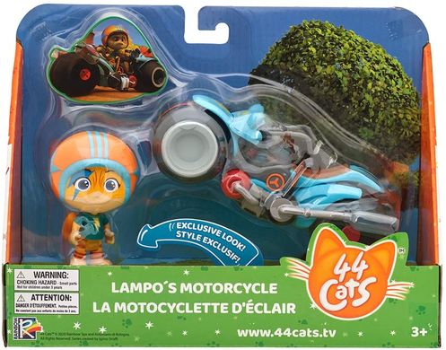 Игровой набор 44 Cats Lampo’s Motorcycle Спалах з транспортним засобом - Байк Лампо (88082) (34151)
