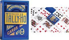 Игральные карты Tally-Ho MetalLuxe Blue Poker Size Покерные карты