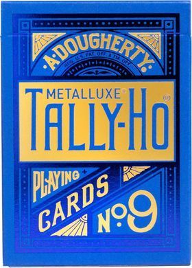 Игральные карты Tally-Ho MetalLuxe Blue Poker Size Покерные карты