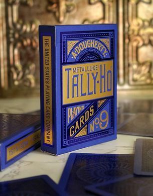 Игральные карты Tally-Ho MetalLuxe Blue Poker Size Покерные карты