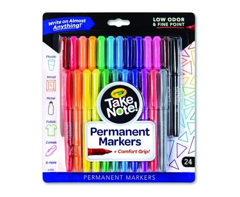 Набір перманентних маркерів Crayola Take Note Permanent Markers 24 шт. (58 6411)