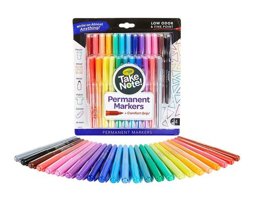 Набір перманентних маркерів Crayola Take Note Permanent Markers 24 шт. (58 6411)