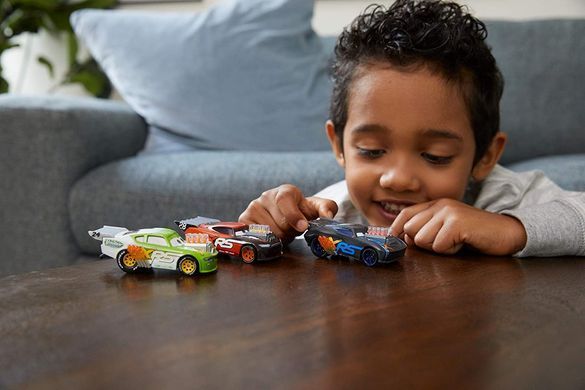 Набор машинок Тачки 3 Disney Pixar Cars  XRS Drag Racing Jackson Storm, Tim Treadless and Brick Yardley 3 шт. (GHL18)