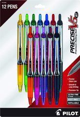 Набор цветных ручек 12 шт Pilot Precise V5 RT 0.5 мм (10364)