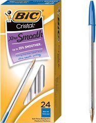 Набор шариковых ручек 24 шт BIC Cristal Xtra Smooth Синий (&lrm;MS241-BLU)