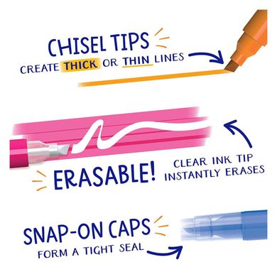 Набір текстових маркерів які стираються Crayola Take Note Erasable Highlighters 6 шт. (58-6504)