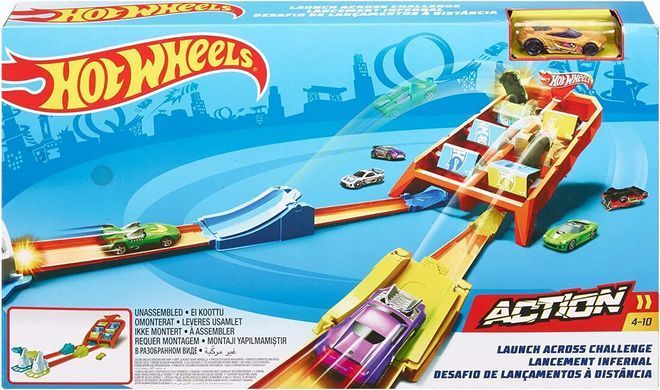Трек Hot Wheels Action Launch Across Challenge Бросающий вызов (GBF89)