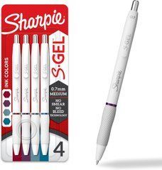 Набор цветных гелевых ручек 4 шт автоматических Sharpie S-Gel Medium Point 0.7 мм &lrm;(2206099)