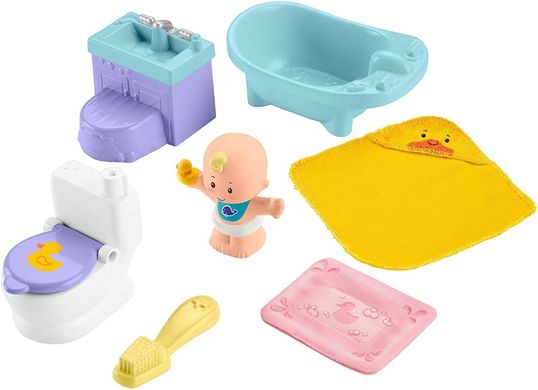 Игровой набор Fisher-Price Little People Wash & Go Малыш в ванной комнате (GKP66)