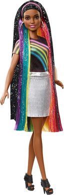 Лялька Barbie Rainbow Sparkle Hair Doll Райдужне сяйво волосся Брюнетка (FXN97)