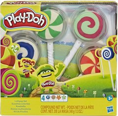 Игровой набор пластелину Hasbro Play-Doh Lollipop 4-Pack Леденец на палочке (Е9193)