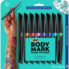 Набор маркеров для татуировки BIC BodyMark Temporary Tattoo Marker 8 шт. (MTBP81-AST)