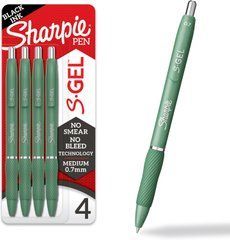 Набор гелевых ручек 4 шт автоматических Sharpie S-Gel, Medium Black Gel Ink Черный 0.7 мм (2195731)