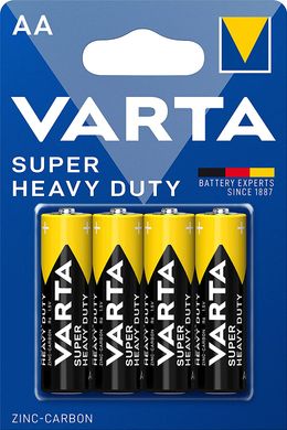 Батарейки Varta Super Heavy Duty Zinc-Carbon R6  AA 1.5 V 4 шт (‎4008496556267)