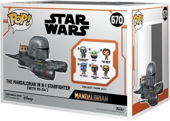 Фігурка Funko Pop! The Mandalorian in N-1 Starfighter with R5-D4 # 670 Зоряні війни Мандалорець (889698765497)